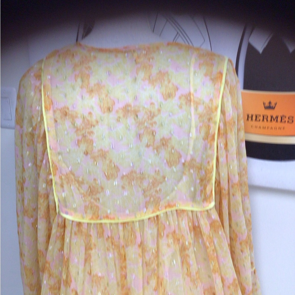 Free People Floral Yellow Tiered Dress - Picture 10 of 16